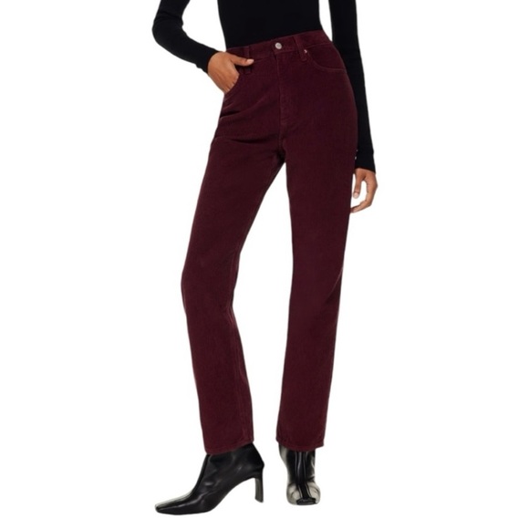 Aritzia Pants - ARITZIA DENIM FORUM The '90s Joni High Rise Loose
30L in Spiced Burgundy Sz 26